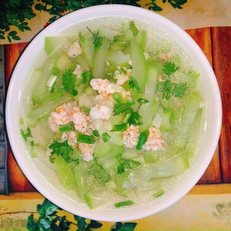 Canh bí nấu tôm